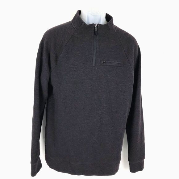 Marc Anthony 1/4 zip Shirt Mens M Red Heather Stretch Fleece - Picture 1 of 7